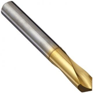 KEO 34312 Solid Carbide NC Spotting Drill Bit, TiN Coated, Round Shank, Right Hand Flute, 90 Degree Point Angle, 5/16" Body Diameter, 2 1/2" Overall Length: Jobber Drill Bits: Industrial & Scientific