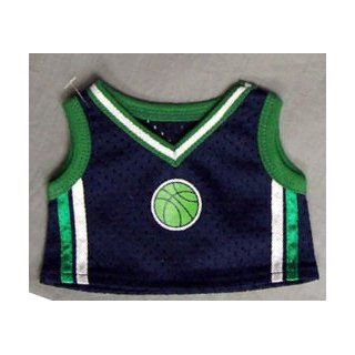 Green & Navy Blue Basketball Jersey fits Webkinz, Shining Star & 8" 10" Make Your Own Stuffed Animals: Toys & Games