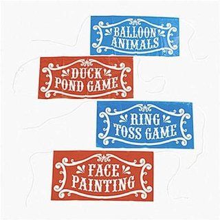 Carnival Signs   4 per pack: Toys & Games