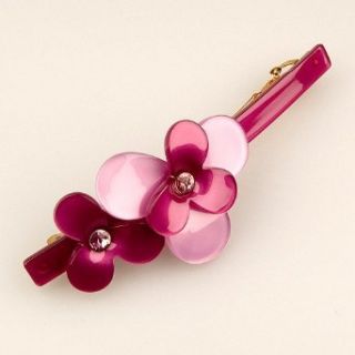 Lilas Purple Rose   Cubitas Boulanger Collection (Hand set Swarovski Crystals, Hair Clip): Clothing