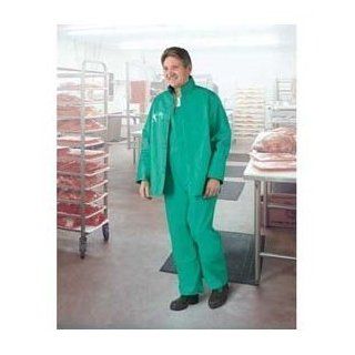 ONGUARD 71250 PVC on Nylon Polyester Sanitex Bib Overall with Plain Front, Green, Size Small: Protective Chemical Splash Apparel: Industrial & Scientific