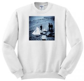 Scenes from the Past Magic Lantern Slide   Boys on the Seaside Dieppe France Cyan   Sweatshirts: Clothing