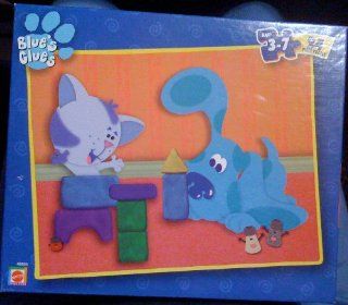 Blue's Clues 24 Piece Puzzle Blue and Periwinkle Playing Blocks: Toys & Games