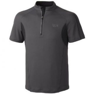 MOUNTAIN HARDWEAR Men's Elmoro Zip T, S/S S SHARK/BLACK : Athletic T Shirts : Sports & Outdoors