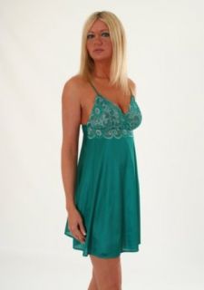 SeXy Plus Size Chemise Nightgown Lace Sapphire or Jade Queen Nightie Lingerie Color Combo: Jade 3X at  Womens Clothing store