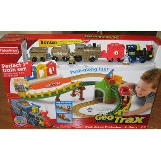 Fisher Price GeoTrax Timbertown Railway with Push Train: Toys & Games