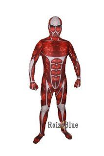 M size women like possible attack on titan deep from RoizoBlue new sale S! ! ! Attack on Titan wind super sized giant Zentai cosplay costume costume [high quality] (japan import): Toys & Games