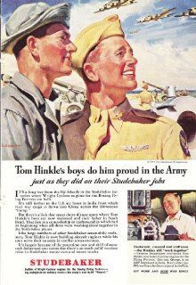 1944 WWII Ad Studebaker Tom Hinkles Boys do him proud in the Army Original Vintage War Print Ad : Everything Else