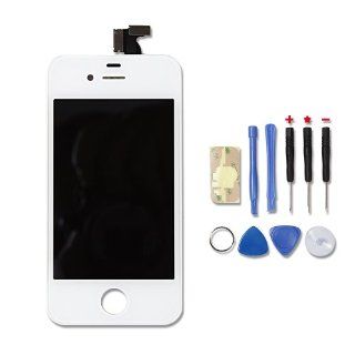 For iPhone 4S White Replacement Part   LCD and Touch Screen Digitizer Assembly + 7 Pieces Tool Set for iPhone 4S At&t Verizon CDMA GSM: Cell Phones & Accessories