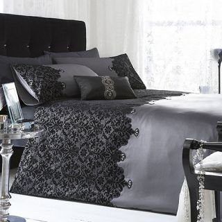 Star by Julien Macdonald Silver Chantelle lace bed linen