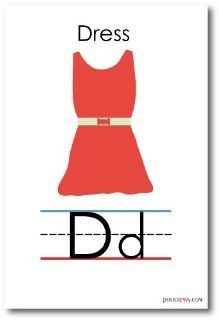 The Letter D   Dress Spelling   NEW Classroom Poster : Teaching Materials : Office Products