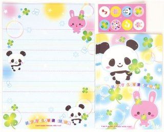 kawaii Letter Paper set panda bear rabbit cloverleaf Toys & Games