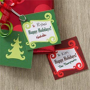 Personalized Christmas Present Gift Tags   Happy Holidays: Health & Personal Care