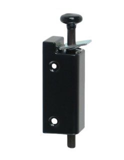 FPL Sliding Door Lock Security Foot Bolt in Black   Quickly and Easily Locks and Unlocks with Your Foot   Door Dead Bolts  