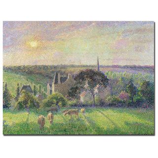 Camille Pissarro 'The Church and Farm of Eragny 1895' Art Trademark Fine Art Canvas