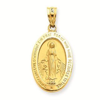 14k Miraculous Medal Pendant   Gold Jewelry: Reeve and Knight: Jewelry