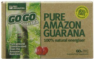 Rio  Gogo Guarana 500mg, Provides Energy, Reduces Mental Fatigue   60 Caps: Health & Personal Care