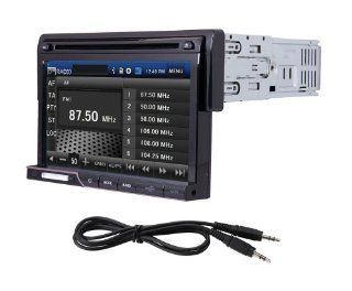 POWER ACOUSTIK PD 710B 7" TouchScreen CD/DVD/MP3 Car Player Bluetooth +Aux Cable : Car Electronics