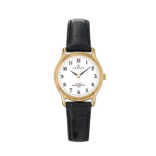Certus Paris Women's Brass Black Calfskin White Dial Watch Certus Paris Women's More Brands Watches