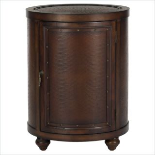 Safavieh Felix Birch Wood Side Table in Dark Brown   AMH4098A