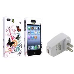 Autumn Flower Case/ Travel Charger for Apple iPhone 4/ 4S BasAcc Cases & Holders