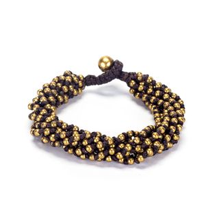 Thai handicraft Goldtone Bead Cluster Bracelet (Thailand) Bracelets