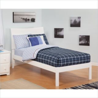 Atlantic Furniture Soho Bed with Open Foot Rail in White   AR91X1002