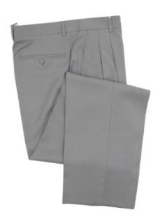 Sancanali Mens Pleated Light Gray Italian 120s Wool Dress Pants   Size 38 at  Mens Clothing store: