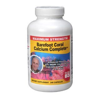 Barefoot Coral Calcium Complete Maximum Strength Herbal Mineral Supplement, 240 Count: Health & Personal Care
