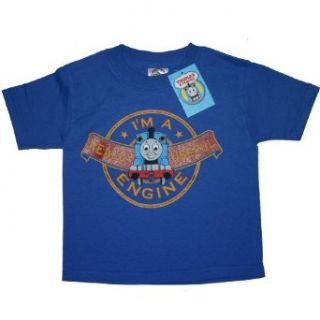 THOMAS THE TANK ENGINE "I'M A REALLY A USEFUL ENGINE" 2 Sided Licensed Royal Blue Tee (Juvy 4): Clothing