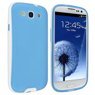 BasAcc Blue/ White TPU Rubber Skin Case for Samsung Galaxy S III / S3 BasAcc Cases & Holders