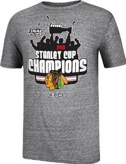 Chicago Blackhawks 2013 Stanley Cup Champions Celebration Tri Blend T Shirt  Sports Related Merchandise  Sports & Outdoors