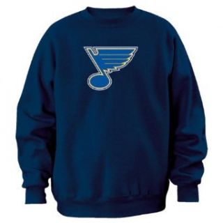 Majestic Athletic St. Louis Blues Team Logo Crew Sweatshirt Small : Sports Related Merchandise : Sports & Outdoors