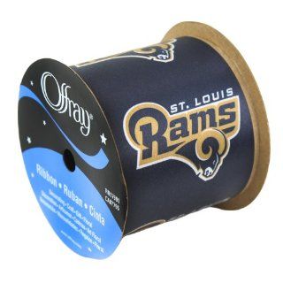 ST. LOUIS RAMS RIBBON ST. LOUIS RAMS HAIRBOW RIBBON, CRAFTING RIBBON, GIFT WRAP RIBBON 2 1/2" WIDTH NFL RIBBON : Sports Related Merchandise : Sports & Outdoors