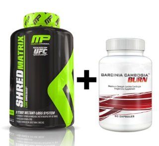 Shred Matrix (120 Capsules) & Garcinia Cambogia Burn   Ultimate Fat Burning, Weight Loss Combination. DOUBLE Your Results Health & Personal Care