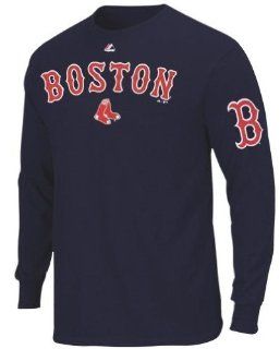 Boston Red Sox Majestic "Delight in the Game" Long Sleeve T Shirt   Navy : Sports Related Merchandise : Sports & Outdoors