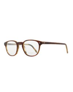 Mens Fairmont 47 Acetate Fashion Eyeglass Frames, Brown   Oliver Peoples  