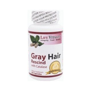 Life Vitality Gray Hair Rescind with Catalase, 60 Capsules: Health & Personal Care