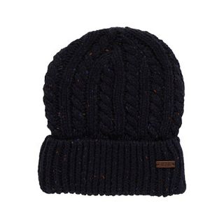 RJR.John Rocha Designer navy flecked cable knit beanie hat