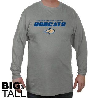 NCAA Montana State Bobcats On Point Big and Tall Long Sleeve T Shirt   Ash (5XLT) : Sports Fan T Shirts : Sports & Outdoors