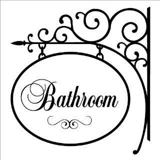 Bathroom Hang Sign wall saying vinyl lettering home decor decal stickers quotes   Decal Quotes For Bathroom