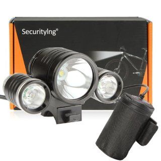 SecurityIng Super Bright 3800Lm 3X CREE XM L T6 LED Bicycle Flashlight / Headlamp : Bike Headlights : Sports & Outdoors