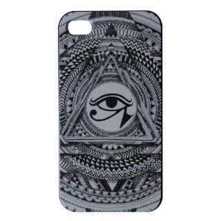 Meaci Iphone 4 4s Pyramid Sun god Totem Eye of Providence All seeing Eye Freemason Pattern Touch Sense Pattern Series Fast Colours Protective Pc Hard Case 1x Free Anti dust Plug Stopper random Color (I): Cell Phones & Accessories
