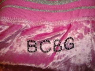 BCBG Maxazria Lounge Sweat Pants Embellished w/ Rhinestones Available in Several Colors & Sizes (XL, Phlox Pink): Clothing