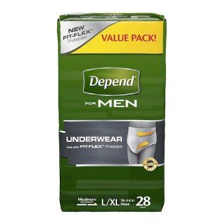 Depend Underwear for Men Maximum Absorbency, Large/X Large, 28 Count, Packaging May Vary: Health & Personal Care
