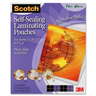Scotch Self Sealing Laminating Pouches  Letter Size, Matte Finish, 9 1/16 x 11 5/8 Inches, 25 Pouch Pack : Laminating Supplies : Office Products