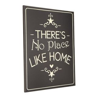 Wooden black No place like home sign