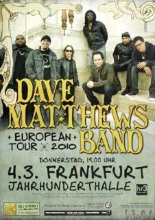 Dave Matthews Band Europe 2010   Concert Music Poster Concertposter   Prints