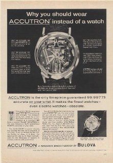 1963 Bulova Accutron Spaceview Watch Why You Should Wear Print Ad (Memorabilia) (58769)  