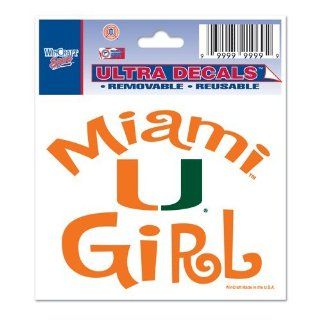 University Of Miami Ultra Decal 3x4 GIRL: Everything Else